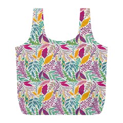 Leaves Colorful Leaves Seamless Design Leaf Full Print Recycle Bag (l) by Ravend