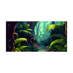 Rainforest Jungle Cartoon Animation Background Yoga Headband by Ravend