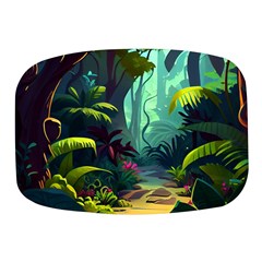 Rainforest Jungle Cartoon Animation Background Mini Square Pill Box by Ravend