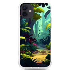 Rainforest Jungle Cartoon Animation Background Iphone 12/12 Pro Tpu Uv Print Case by Ravend