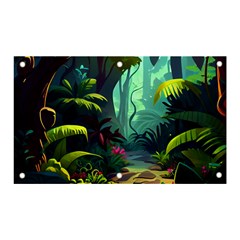 Rainforest Jungle Cartoon Animation Background Banner And Sign 5  X 3 