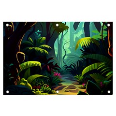 Rainforest Jungle Cartoon Animation Background Banner And Sign 6  X 4  by Ravend