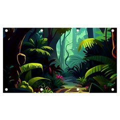 Rainforest Jungle Cartoon Animation Background Banner And Sign 7  X 4  by Ravend