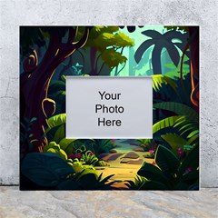 Rainforest Jungle Cartoon Animation Background White Wall Photo Frame 5  X 7  by Ravend