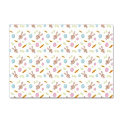 Easter Bunny Pattern Hare Easter Bunny Easter Egg Sticker A4 (10 Pack) by Ravend