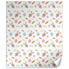 Easter Bunny Pattern Hare Easter Bunny Easter Egg Canvas 8  X 10  by Ravend