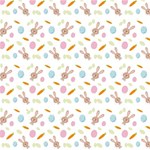 Easter Bunny Pattern Hare Easter Bunny Easter Egg Play Mat (Square) Front