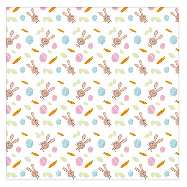 Easter Bunny Pattern Hare Easter Bunny Easter Egg Square Satin Scarf (36  x 36 )