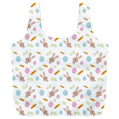 Easter Bunny Pattern Hare Easter Bunny Easter Egg Full Print Recycle Bag (xxl) by Ravend