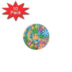 Flower Spring Background Blossom Bloom Nature 1  Mini Magnet (10 Pack)  by Ravend