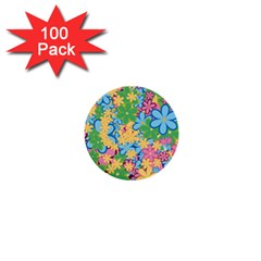 Flower Spring Background Blossom Bloom Nature 1  Mini Buttons (100 Pack)  by Ravend