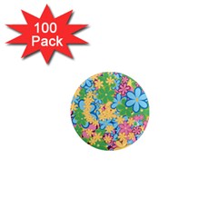 Flower Spring Background Blossom Bloom Nature 1  Mini Magnets (100 Pack)  by Ravend