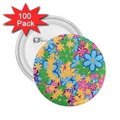 Flower Spring Background Blossom Bloom Nature 2 25  Buttons (100 Pack)  by Ravend