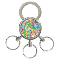 Flower Spring Background Blossom Bloom Nature 3-ring Key Chain by Ravend