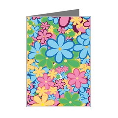 Flower Spring Background Blossom Bloom Nature Mini Greeting Card by Ravend