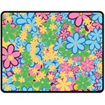 Flower Spring Background Blossom Bloom Nature One Side Fleece Blanket (Medium) 60 x50  Blanket Front