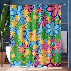 Flower Spring Background Blossom Bloom Nature Shower Curtain 60  X 72  (medium)  by Ravend