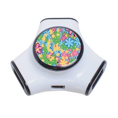 Flower Spring Background Blossom Bloom Nature 3-port Usb Hub by Ravend