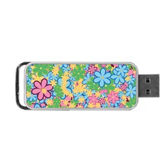 Flower Spring Background Blossom Bloom Nature Portable Usb Flash (two Sides) by Ravend