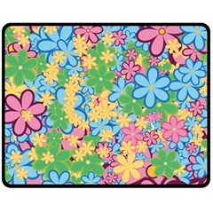 Flower Spring Background Blossom Bloom Nature Fleece Blanket (medium) by Ravend