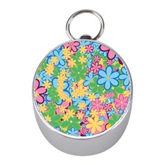 Flower Spring Background Blossom Bloom Nature Mini Silver Compasses by Ravend