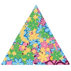 Flower Spring Background Blossom Bloom Nature Wooden Puzzle Triangle by Ravend