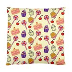 Happy Birthday Cupcake Pattern Lollipop Flat Design Standard Cushion Case (One Side) Front