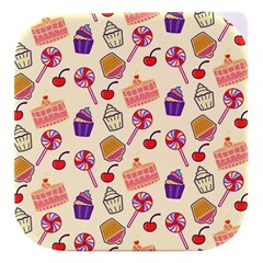 Happy Birthday Cupcake Pattern Lollipop Flat Design Stacked Food Storage Container by Ravend