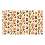 Happy Birthday Cupcake Pattern Lollipop Flat Design Banner and Sign 5  x 3  Front