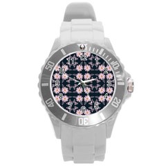 Flowers Daisies Spring Summer Bloom Botanical Round Plastic Sport Watch (l) by Ravend