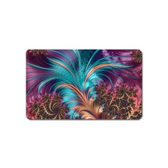 Feather Fractal Artistic Design Conceptual Magnet (name Card) by Ravend