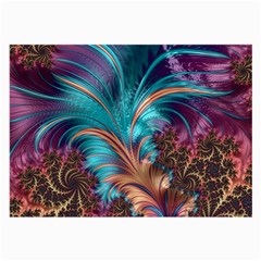 Feather Fractal Artistic Design Conceptual Large Glasses Cloth (2 Sides) by Ravend