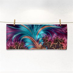 Feather Fractal Artistic Design Conceptual Hand Towel by Ravend