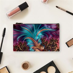 Feather Fractal Artistic Design Conceptual Cosmetic Bag (small) by Ravend