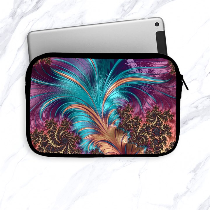 Feather Fractal Artistic Design Conceptual Apple iPad Mini Zipper Cases