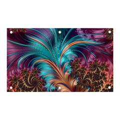 Feather Fractal Artistic Design Conceptual Banner And Sign 5  X 3  by Ravend