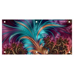 Feather Fractal Artistic Design Conceptual Banner And Sign 6  X 3  by Ravend