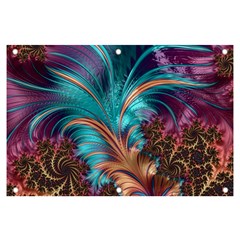 Feather Fractal Artistic Design Conceptual Banner And Sign 6  X 4  by Ravend