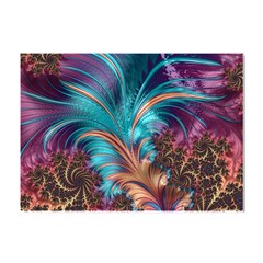 Feather Fractal Artistic Design Conceptual Crystal Sticker (a4) by Ravend