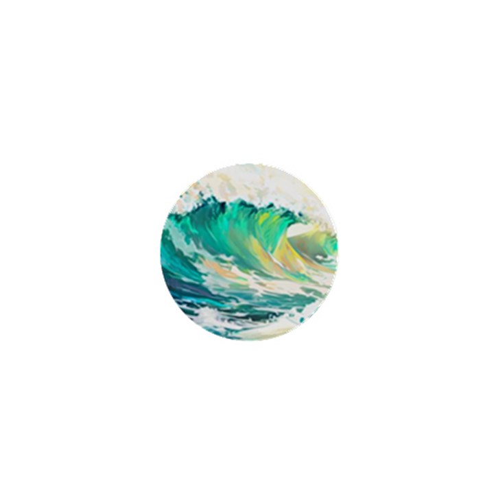 Ai Generated Waves Ocean Sea Tsunami Nautical Art 1  Mini Magnets