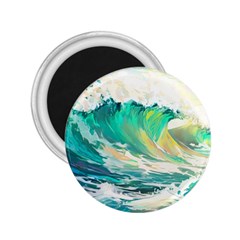 Ai Generated Waves Ocean Sea Tsunami Nautical Art 2 25  Magnets by Ravend