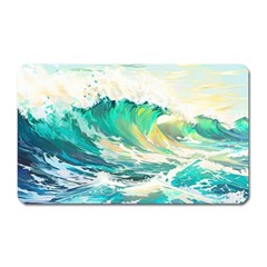 Ai Generated Waves Ocean Sea Tsunami Nautical Art Magnet (rectangular) by Ravend