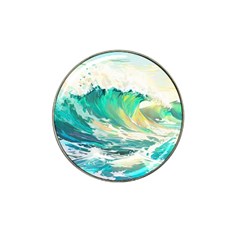 Ai Generated Waves Ocean Sea Tsunami Nautical Art Hat Clip Ball Marker (10 Pack) by Ravend