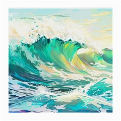 Ai Generated Waves Ocean Sea Tsunami Nautical Art Medium Glasses Cloth by Ravend