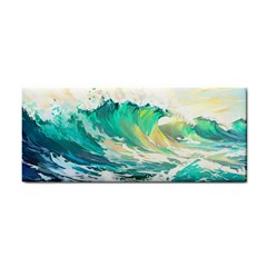 Ai Generated Waves Ocean Sea Tsunami Nautical Art Hand Towel by Ravend