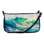 Ai Generated Waves Ocean Sea Tsunami Nautical Art Shoulder Clutch Bag Front