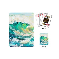 Ai Generated Waves Ocean Sea Tsunami Nautical Art Playing Cards Single Design (mini) by Ravend