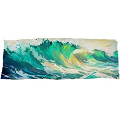 Ai Generated Waves Ocean Sea Tsunami Nautical Art Body Pillow Case Dakimakura (two Sides) by Ravend