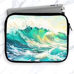 Ai Generated Waves Ocean Sea Tsunami Nautical Art Apple Ipad 2/3/4 Zipper Cases by Ravend