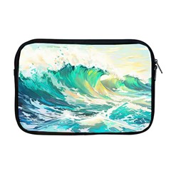 Ai Generated Waves Ocean Sea Tsunami Nautical Art Apple Macbook Pro 17  Zipper Case by Ravend